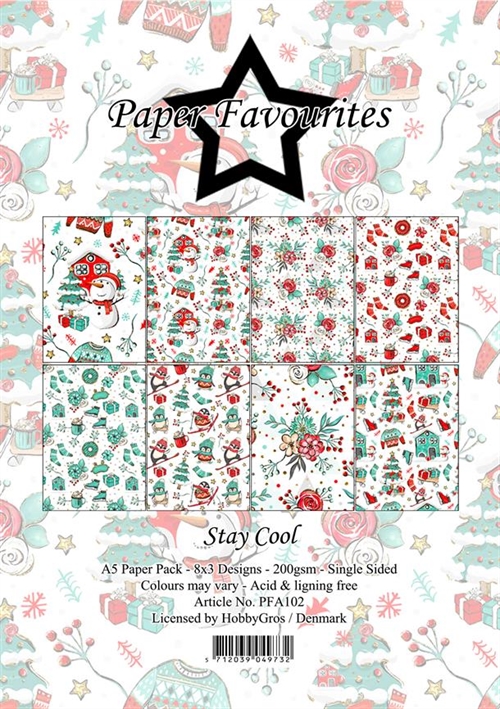 Paper Favourites Stay cool A5 3x8design 14,85x10,5cm 200g